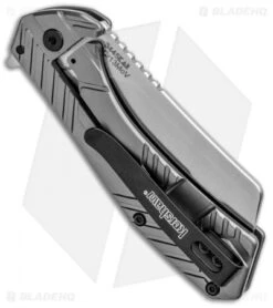 Kershaw Static Cleaver Frame Lock Knife Gray Stainless Steel (2.8" Satin) 3445 -Kershaw Store Kershaw Static Cleaver FL Gray SS Satin 3445 BHQ 101842 jr side