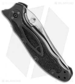 Kershaw Steven Seagal 1680ST Liner Lock Knife Ray Skin (3.5" Polish Serr) XXXX -Kershaw Store Kershaw Steven Seagal 1680ST ray skin polish serr BHQ 67699 er side