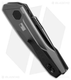 Kershaw Launch 9 Automatic Knife Drop Point Gray Aluminum (2" Black SW) -Kershaw Store Kershaw launch 9 AK Drop Point Gray Aluminum 2in BSW BHQ 177025 td side