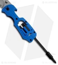 Kershaw Select Fire Knife Blue Multi-Tool (3.375" Bead Blast Plain) 1920BLSTWM -Kershaw Store kershaw 1920blstwmx blue manual multi function open