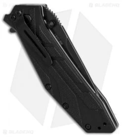 Kershaw Brawler Assisted Opening Knife (3.25" BlackWash) 1990BW -Kershaw Store kershaw brawler black blackwash KS1990BW BHQ 49613 er side