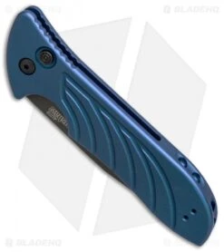 Kershaw Emerson Launch 5 Automatic Knife Blue Aluminum (3.4" Black) 7600BLUBLK -Kershaw Store kershaw emerson launch 5 blue ker7600blublk BHQ 37457 er spine