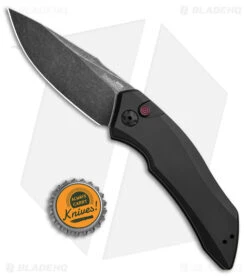 Kershaw Launch 1 Automatic Knife Black Aluminum (3.4" BlackWash) 7100BW -Kershaw Store kershaw launch 1 blackwash 7100BW BHQ 27374 jr bottlecap large