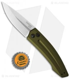 Kershaw Launch 2 Automatic Knife OD Green Aluminum (3.4" Stonewash) 7200SWOL -Kershaw Store kershaw launch auto 2 sw 7200swol cm bhq 32693 jr bottlecap