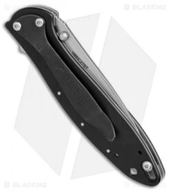 Kershaw Leek Assisted Opening Knife Black (3" Bead Blast Serr) 1660C27ST -Kershaw Store kershaw leek black bb KS1660C27ST BHQ 49610 er side