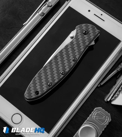 Kershaw Leek Assisted Opening Knife Carbon Fiber (3" Stonewash) 1660CF 8 Kershaw Leek Assisted Opening Knife Carbon Fiber (3" Stonewash) 1660CF - Image 6