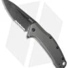 Kershaw Link Drop Point Knife Gray Aluminum (3.25" BlackWash Serr) 1776GRYBWST -Kershaw Store kershaw link 1776grybwst cm