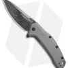Kershaw Link Drop Point Knife Gray Aluminum (3.25" Damascus) KS1776GRYDAM -Kershaw Store kershaw link dp gray damascus KS1776GRYDAM BHQ 49209 jr