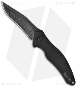 Kershaw Shallot Black Assisted Opening Knife Black (3.5" Damascus) 1840CKTDAM